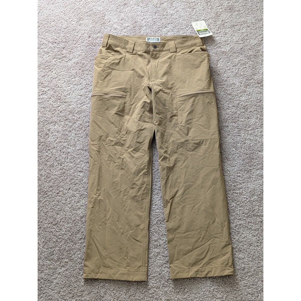 Duluth Mens Flexpedition Relaxed Fit Cargo Pants Khaki 35x30 NWT Stretch Active